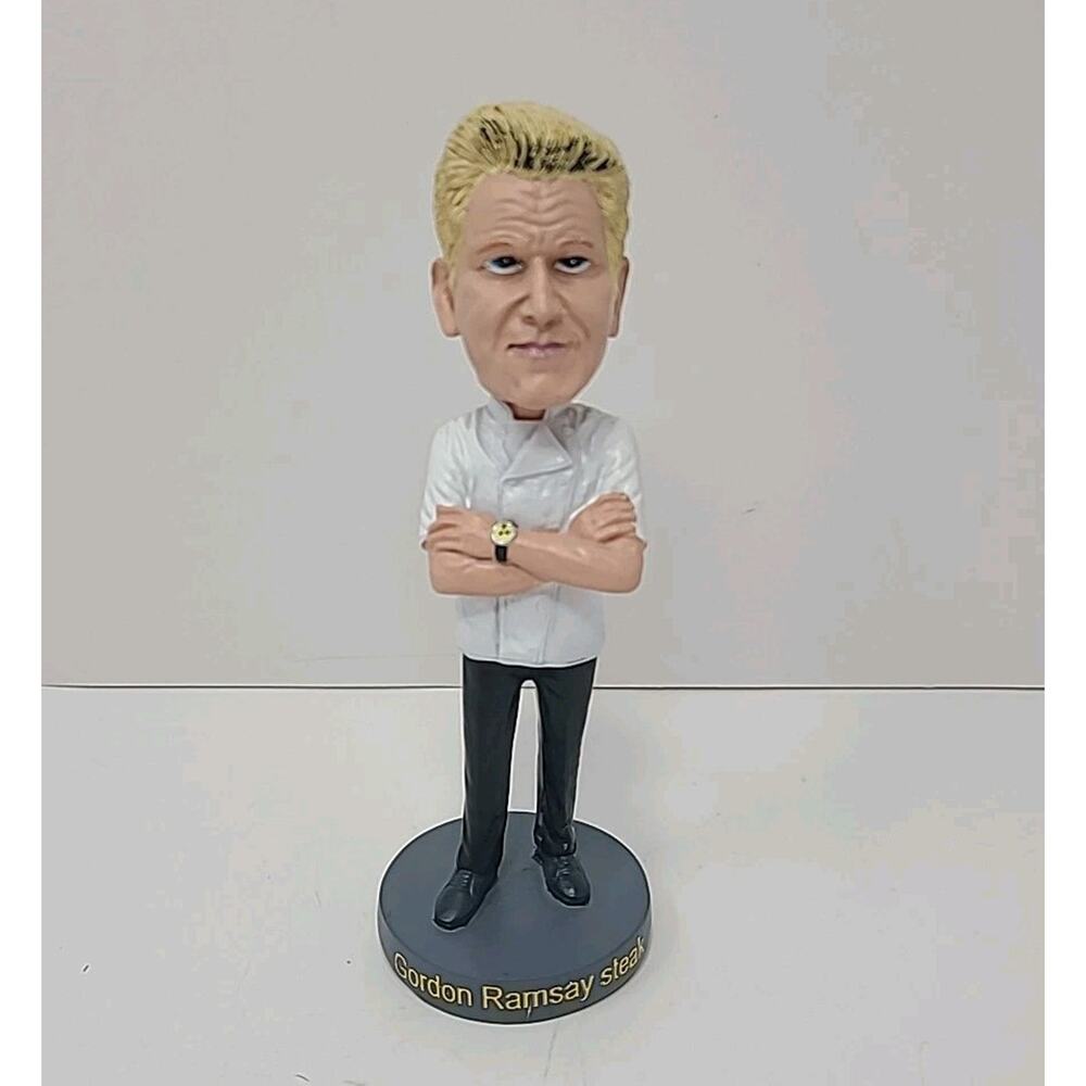Gordon Ramsey Steak Bobblehead 7" Rare With Box Small Chip